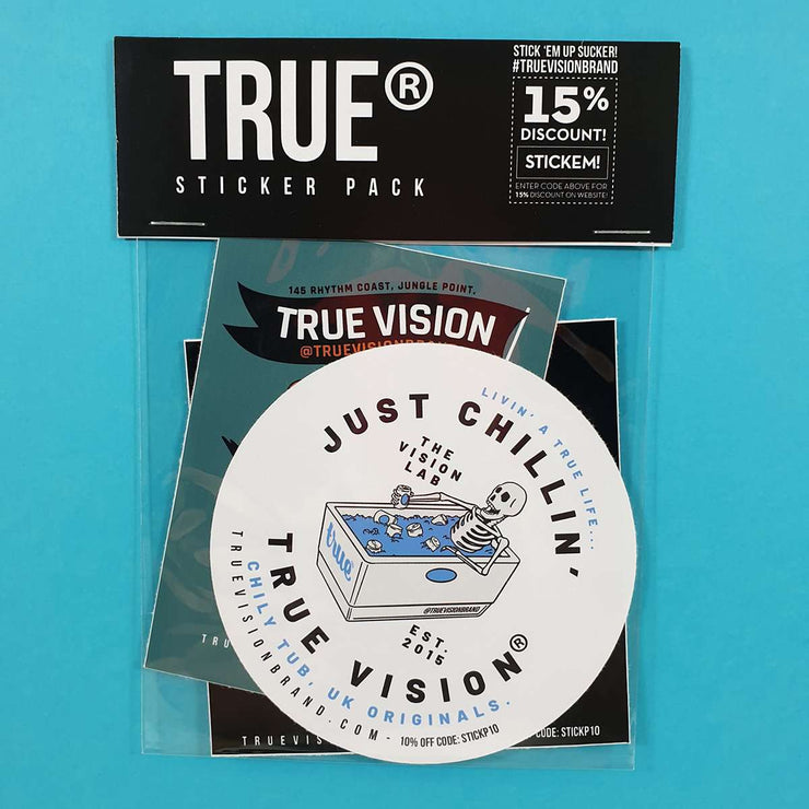 Truebasics Sticker Pack FREE - Vinyl Sticker Packs (Worth £7.99) – truevisionbrand